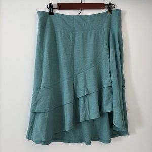 Horny Toad Knee Length Ruffle Skirt Size L